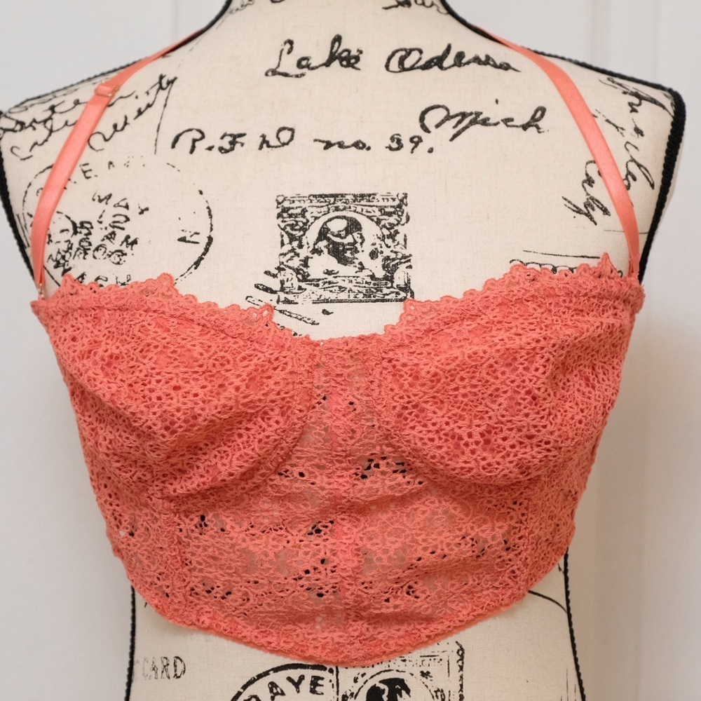 Free People Lace Corset Top Bustier Coquette Y2K Feminine NWT Large